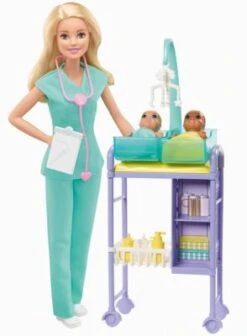 Barbie Kinderärztin Puppe (blond) Und Spielset
