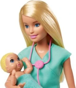 Barbie Kinderärztin Puppe (blond) Und Spielset -Spielzeugladen 14080782 04