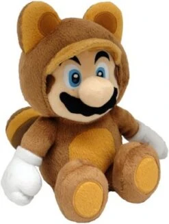 Super Mario Plüschfigur Tanooki Mario, 22 Cm
