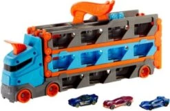 Hot Wheels 2-in-1 Rennbahn-Transporter Inkl. 3 Spielzeugautos