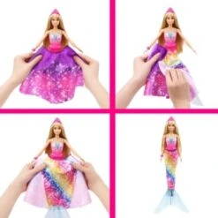 Barbie Dreamtopia 2-in-1 Prinzessin & Meerjungfrau Puppe, Anziehpuppe -Spielzeugladen 18515239 03