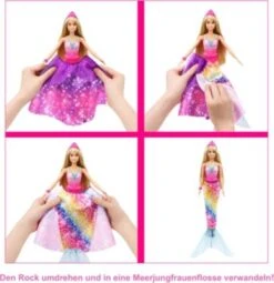 Barbie Dreamtopia 2-in-1 Prinzessin & Meerjungfrau Puppe, Anziehpuppe -Spielzeugladen 18515239 06