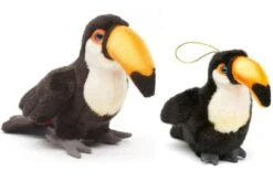 UNI-TOYS® Tukan-Paar (2-teilig) - 18 Cm/13 Cm (Höhe) - Plüsch-Vögel - Plüschtiere Kuscheltiere