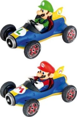 CARRERA Pull & Speed - Mario Kart "Mach 8" Pull Back Auto Mit Rückziehmotor, 2er Pack