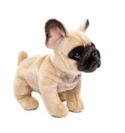 UNI-TOYS® Französische Bulldogge (beige), Stehend - 27 Cm (Länge) - Plüsch-Hund, Dogge - Plüschtier Kuscheltiere