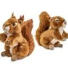 UNI-TOYS® Eichhörnchen (2-teiliges Set) - Sitzend (Höhe 17 Cm) + Liegend (Länge 18 Cm) - Plüsch-Hörnchen - Plüschtiere Kuscheltiere -Spielzeugladen 23129198 01