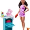 Barbie-Puppe Und Küchen-Spielset Mit Haustier Und Zubehör, Geschenk Für Kinder Von 3 Bis 7 Jahren -Spielzeugladen 23157692 01