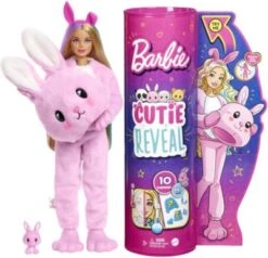 Barbie Cutie Reveal Puppe Mit Hasen-Plüschkostüm Und 10 Überraschungen