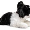 UNI-TOYS® Border Collie Schwarz-weiß, Liegend (ohne Geschirr) - 64 Cm (Länge) - Plüsch-Hund - Plüschtier Kuscheltiere