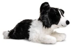 UNI-TOYS® Border Collie Schwarz-weiß, Liegend (ohne Geschirr) - 64 Cm (Länge) - Plüsch-Hund - Plüschtier Kuscheltiere