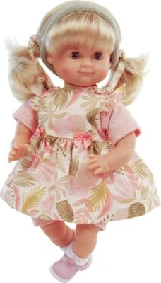 Schildkröt Puppe Schlummerle Gr. 32 Cm (kämmbare Blonde Haare, Blaue Schlafaugen, Baby Puppe Inkl. Kleidung Mit Blätterdruck)