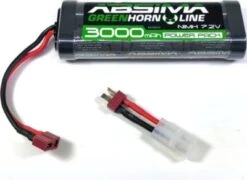 Absima Greenhorn NiMH Stick Pack 7.2V 3000 (T-Plug + Tamiya Adapter)