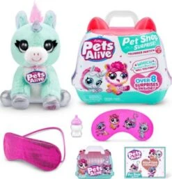 ZURU Pets Alive - Pet Shop Surprise Spielset Tierhandlung Serie 2 Einhorn Pyjamaparty