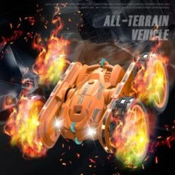 Debuy 2.4 GHz Ferngesteuertes Spielzeugauto Für Kinder 4WD Doppelseitiges Stuntauto Mit Coolem Licht Und Musik -Spielzeugladen 29952509 04