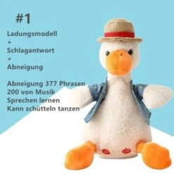 Debuy Internet-Promi-Wiederholungs-Plüschtier, Das Menschen Hassen Kann Sprechendes Und Wiederholendes Entenspielzeug