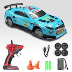 Syntek 2.4G Hochgeschwindigkeits-Elektroauto Mit Fernbedienung Im Maßstab 1:14 Mit LED-Leuchten