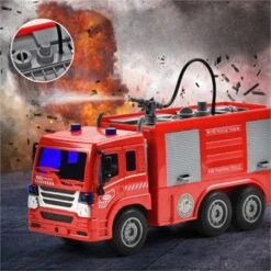 Debuy Elektrisches Feuerwehrauto Spielzeugauto Simulation Ferngesteuertes Auto Kinderspielzeugset -Spielzeugladen 30666381 03