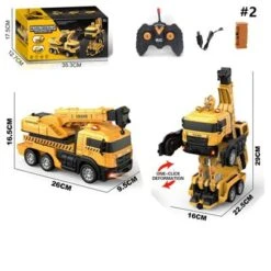 Brightake Großer Elektrischer Transformator Jungen Spielset Verformung Ferngesteuertes Auto Kinderspielzeugauto-Set