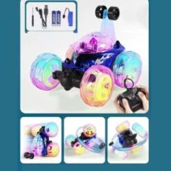 Decome Großer Tumbler Elektrisches Ferngesteuertes Auto Auto Spielzeug Stunt Tumbling Beleuchtung Musik Ferngesteuerte Autos