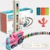 Vicabo Domino Zug Spielzeug Set Mit 60Stück Dominoblöcken Spielzeugautos Für Kinder -Spielzeugladen 30926004 01