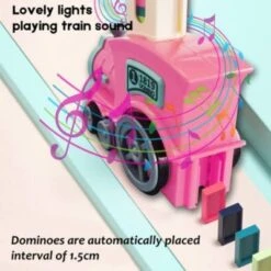 Vicabo Domino Zug Spielzeug Set Mit 60Stück Dominoblöcken Spielzeugautos Für Kinder -Spielzeugladen 30926004 04